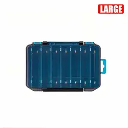 CAZULO Premium Double-Sided U-Shaped Fishing Gear Storage Box (Blue Large)