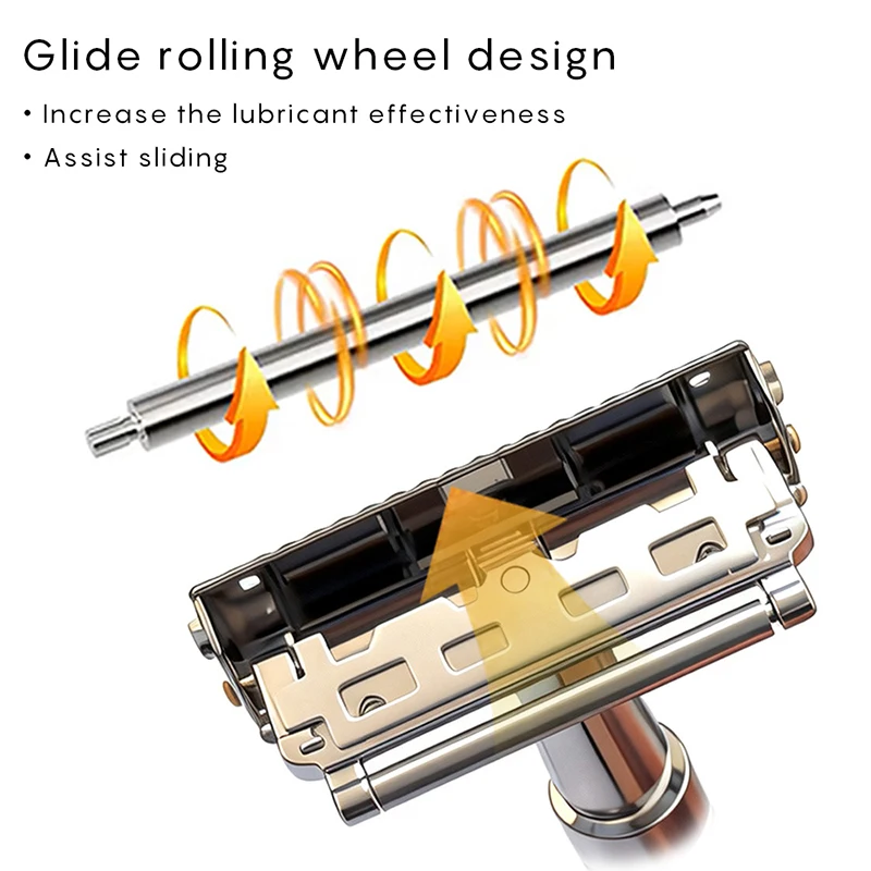 Shavcooo GP310 Verbesserter 2. Generation Super Edelstahl Doppel-Rasierkopf Universeller Sicherheitsrasierer mit Roller für M5 Griffe – Detail 4