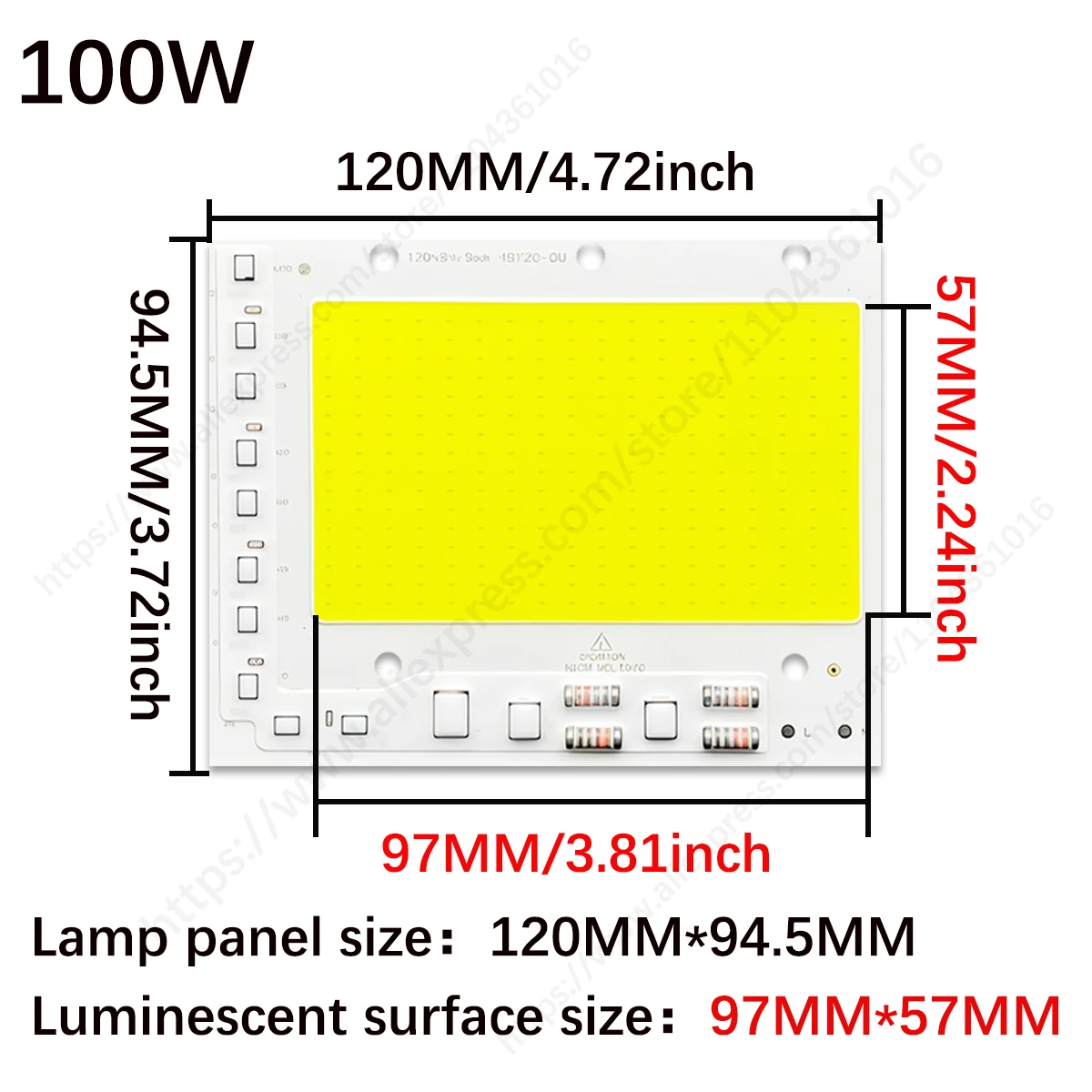 LED COB 칩 50W 100W 150W 200W 200-240V 스마트 IC 드라이버 불필요 LED 램프 광원 투광등 스포트라이트 DIY 조명용