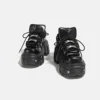 Gothic Dark Platform Thick Bottom Punk Metal Height-Increasing Leather Women's Small Rock Lace-up Rivet Shoes 3