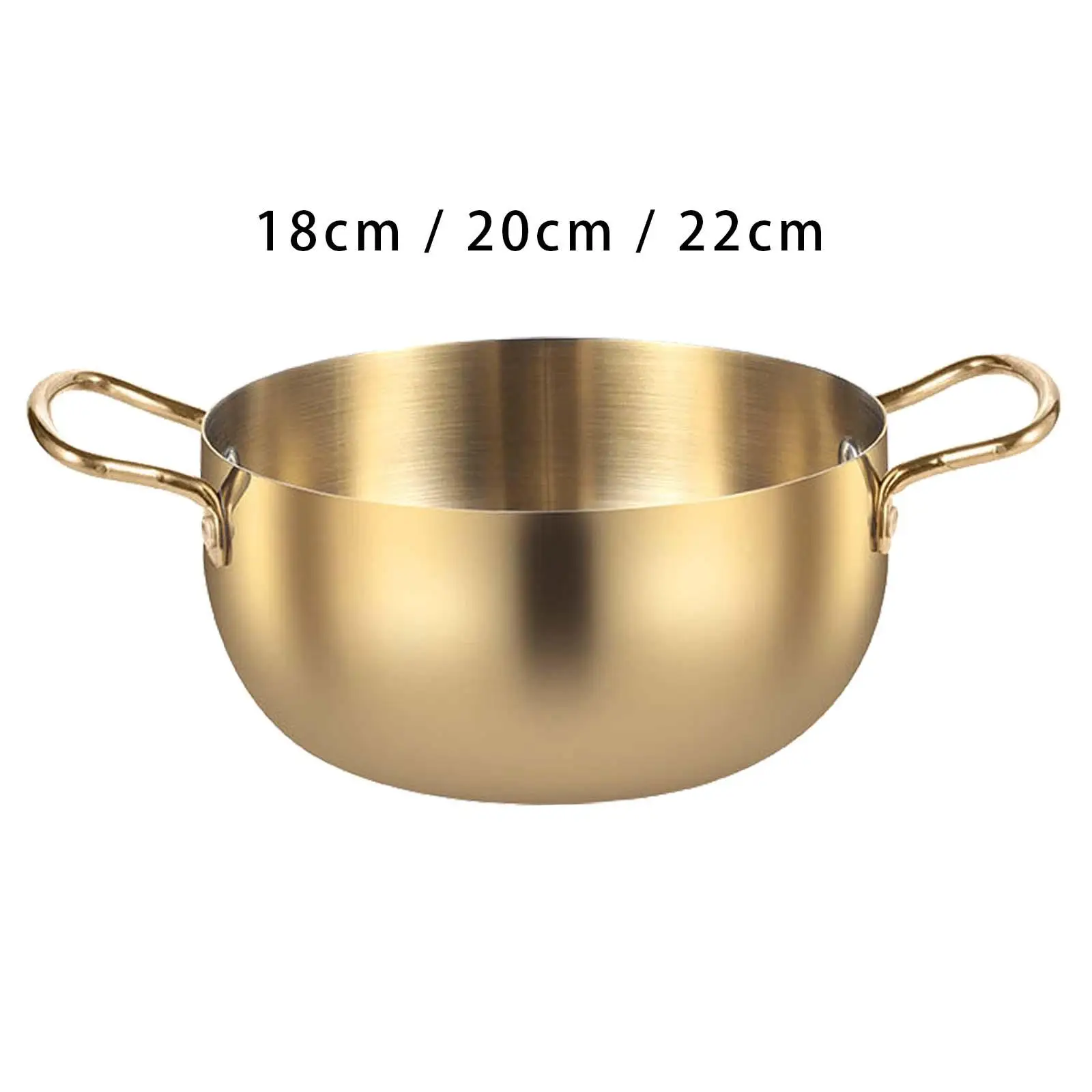 Ramen Cooking Pot Stockpot Fast Heating Multipurpose with Handle Korean Noodle