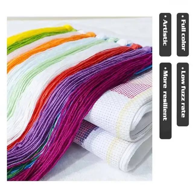 HUACAN – Kits de points de croix, ensembles de broderie de dessin animé nain Goblin, Portrait, couture, fils DMC, image imprimée de 11Ct 4