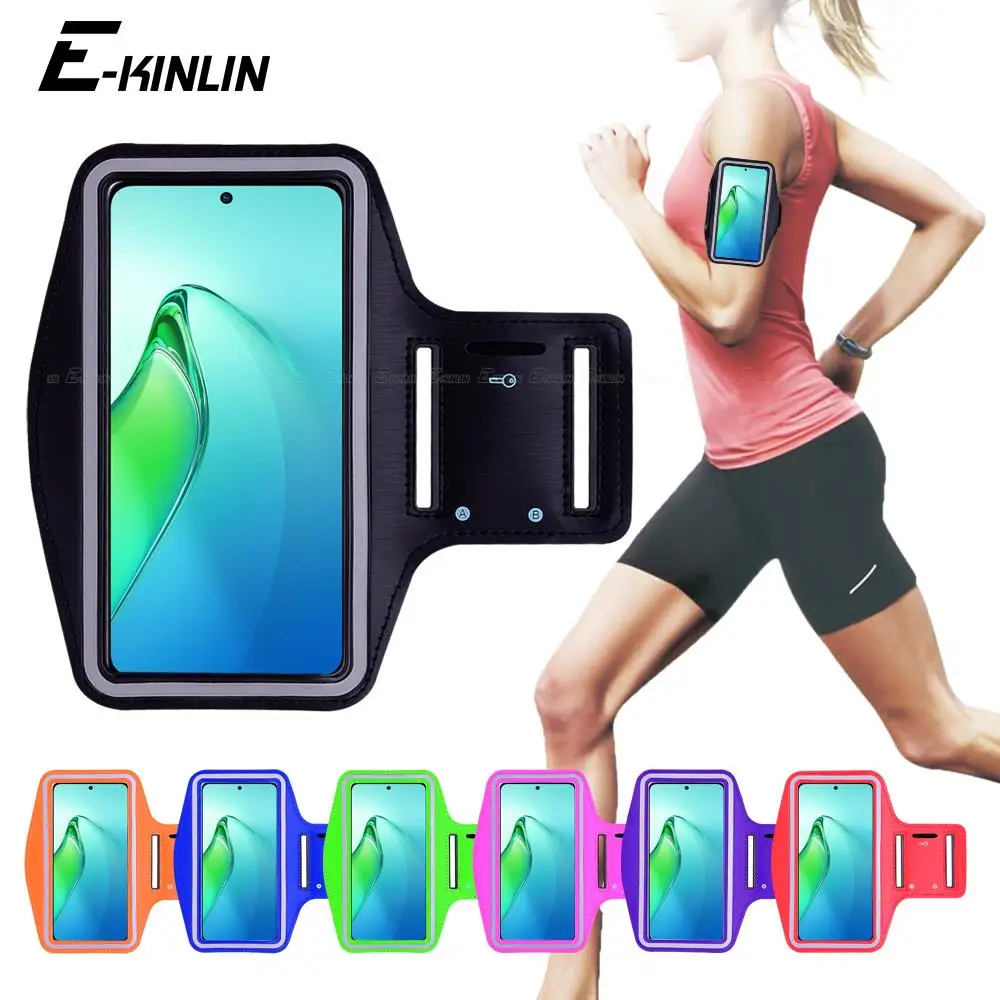 Running Jogging Gym Sports Holder Bag Cover Arm Band Phone Case Per Oppo Reno11 Reno10 Reno9 Reno8 Reno7 T Se Z Lite A Pro Plus