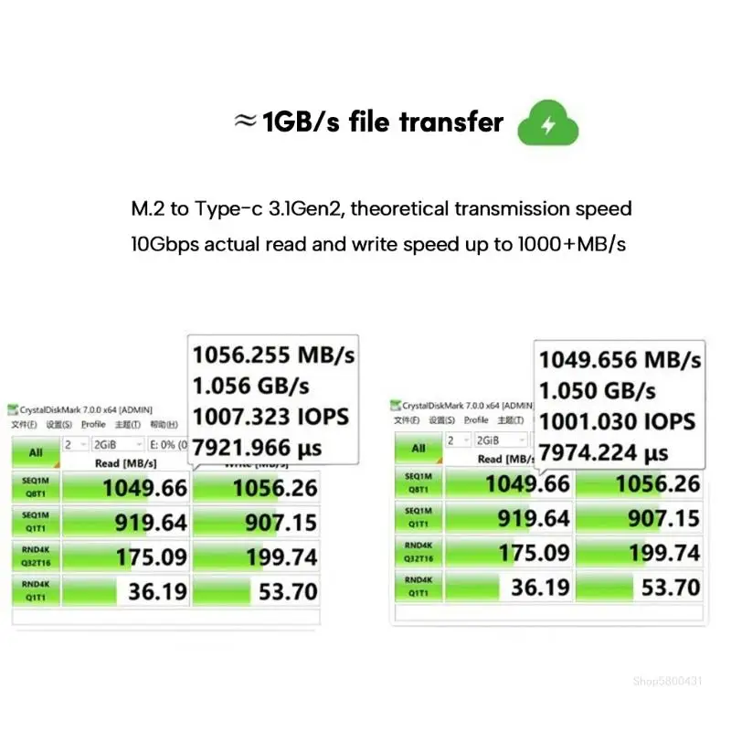 범용 USB NVMe 하드 드라이브 인클로저 지원 JMS583 10Gbps 알루미늄 합금 쉘 케이스(2230-2280 모바일 하드 디스크용)