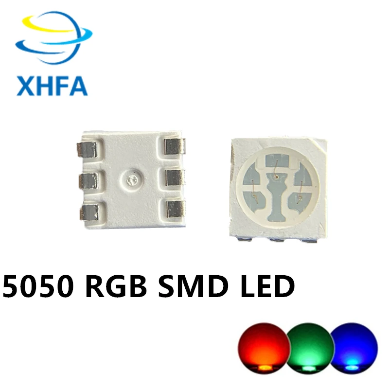Charizard Cp6 100pcs SMD 5050 RGB LED RED BLUE GREEN SMT LED PLCC-6 3 ...