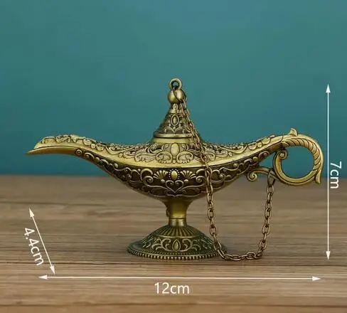 Vrinda Brass Aladdin Genie Lamp Incense Burner - Figurines & Miniatures -  AliExpress