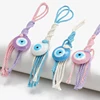 Evil Eye Wall Decor Handmade  Macrame Lucky Eye Plastic Blue Turkish Evil Eye Pendant Keychain Wall Hanging Bead Room Decor Gift 2