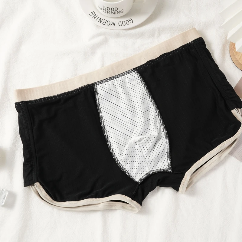 2 Pcs/Lot Men's Sexy Panties Boxer Shorts Underwear Striped Man Underpants Male Boxers Homme U Convex Shorts Lingerie Underpants