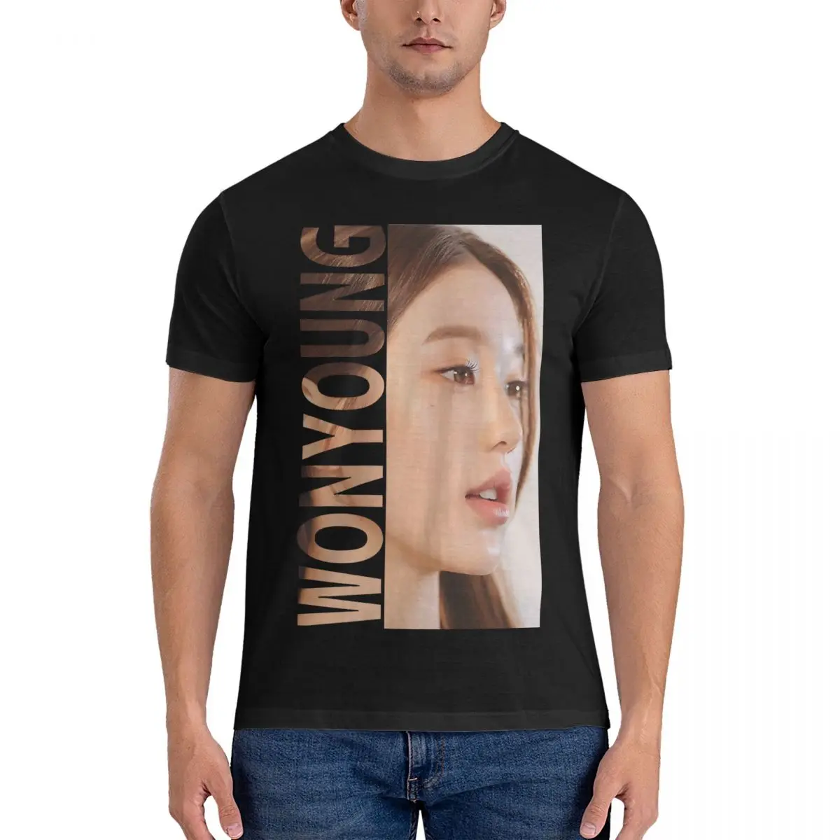 

Футболки Wonyoung, мужские хлопковые футболки для отдыха, футболки с круглым вырезом, топы с коротким рукавом, подарок на день рождения