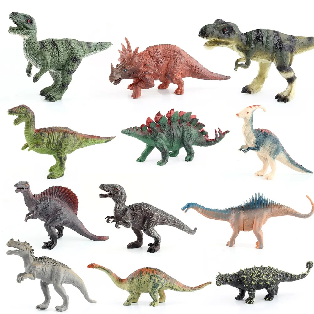 

Dinosaur Tyrannosaurus Rex Parasaurolophus Spinosaurus Styracosaurus Plesiosaur Brachiosaurus Action Figure Toy Animal Figurines