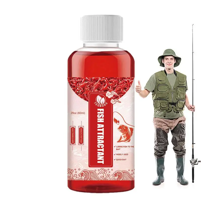 Red Worm Liquid Bait, Fish Scent Bait Fish Additive