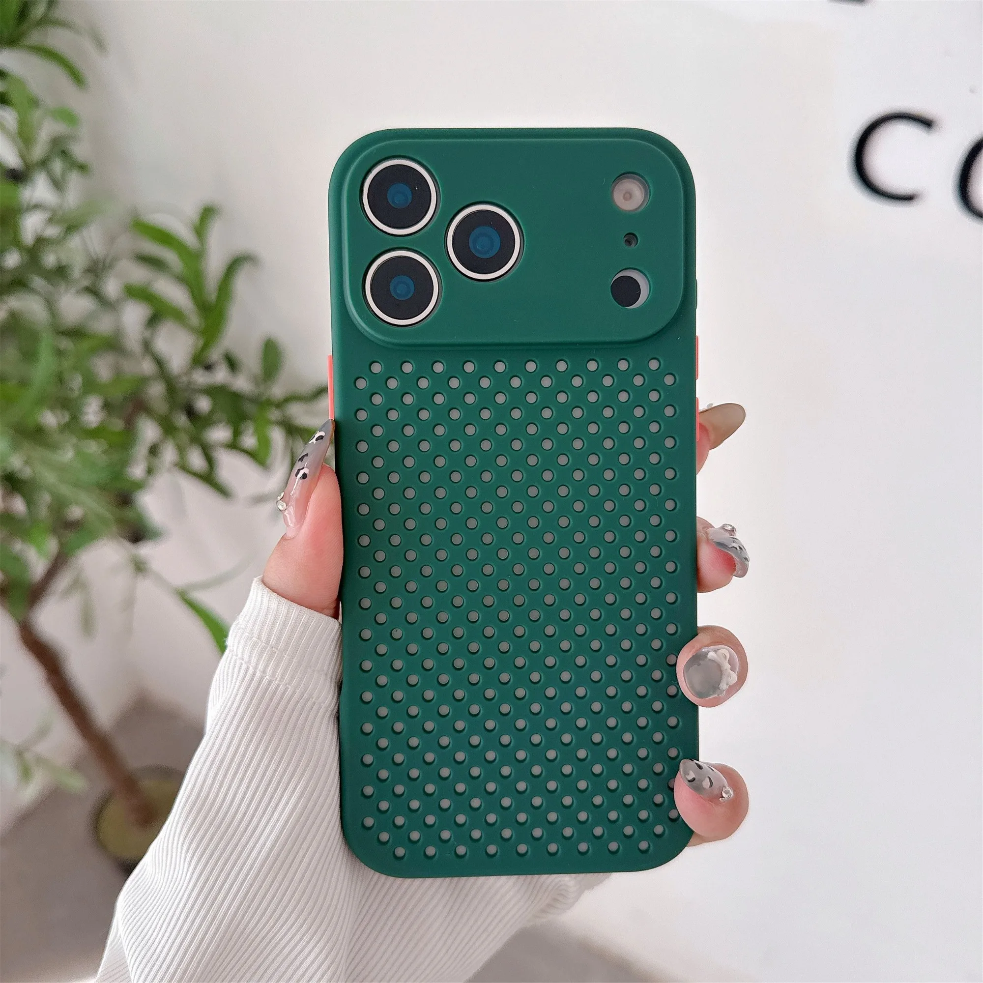 Breathable Cooling Silicone Phone Case with Shockproof Matte Bumper Cover