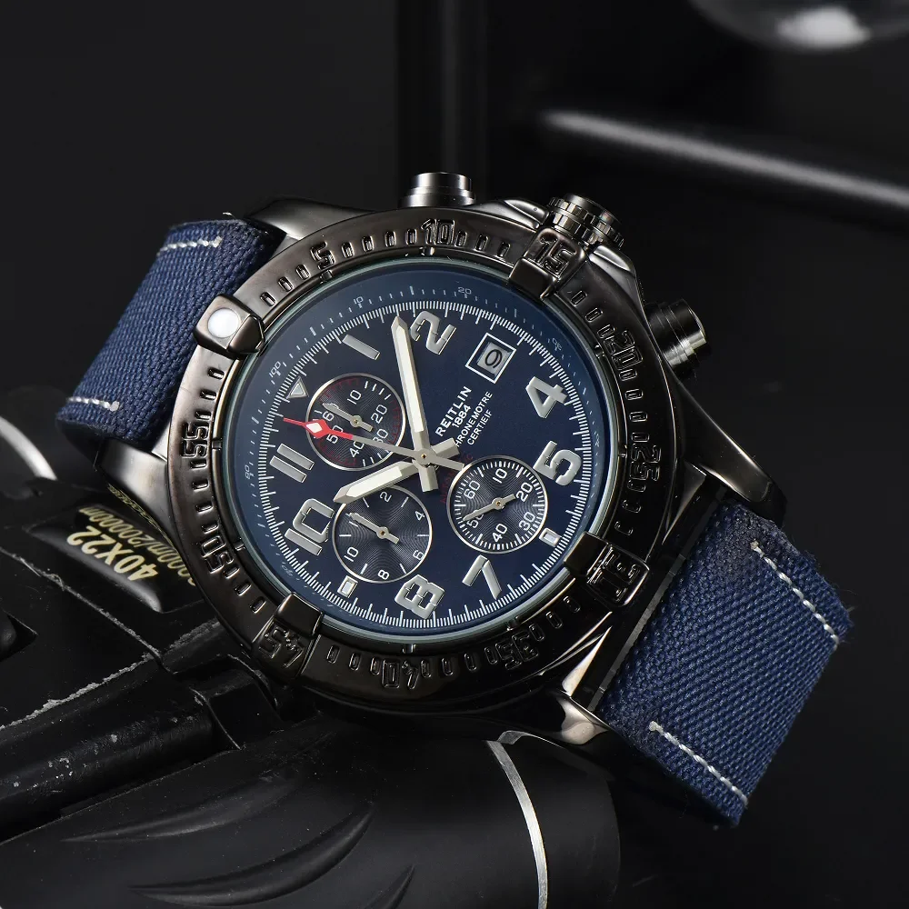 

Hot Quality Breitling Original Brand Luxury Watches For Men Steel Strap Automatic Date Quartz Selling AAA Clocks Free Shipping