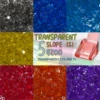 Slope 1x1 Transparent Building Block Clear Brick Set MOC Parts For Pixel Art Remix Painting Compatible 54200/50746  200pcs/Lot 1