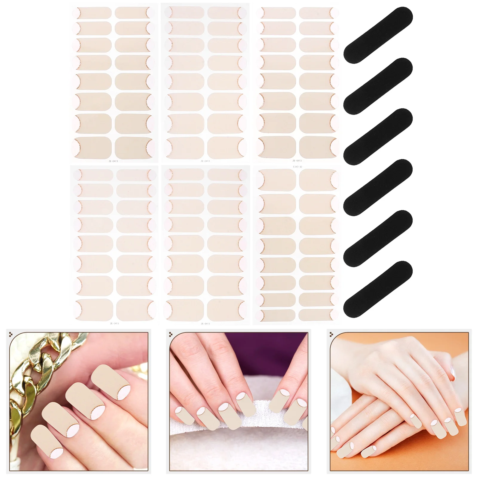 

Nail Art Stickers Full Wraps for Short Nails Manicure Women Fingernail Decals