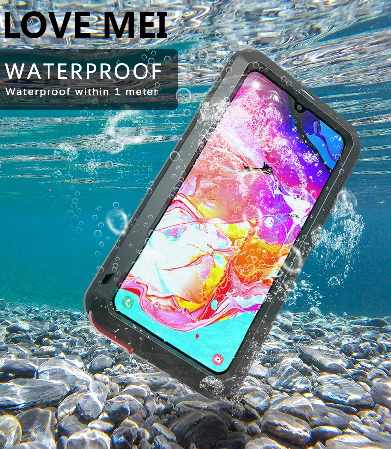 

Love Mei Powerful Case For Samsung Galaxy A70 Shock Dirt Proof Water Metal Armor Cover Phone Case for Samsung Galaxy A70 Cases