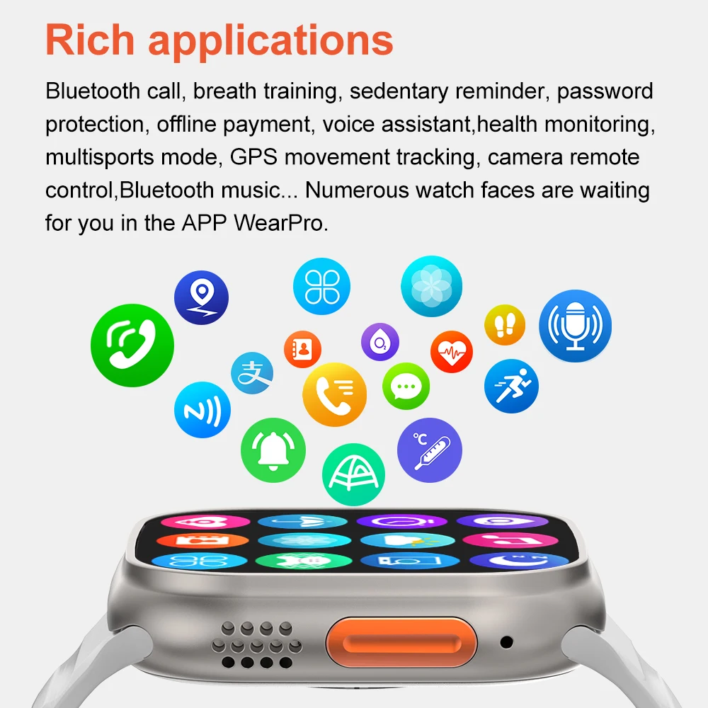 2023 DT8 Ʈ ġ GPS ɹڼ   ͸  NFC AI  IPS ü Smartwatch