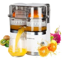 DualHead Electric Orange Juicer Squeezer Citrus Juicer Machines with Power Cord Cleaning Brush for Home Kitchen Use 1Touch Auto