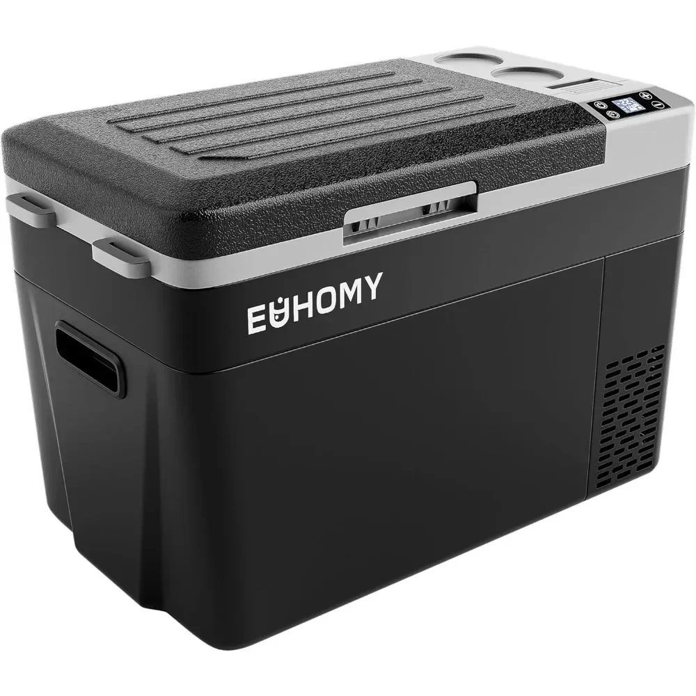 12 Volt Refrigerator, 32QT Portable Freezer Fridge, Car refrigerator with 12/24V DC & 110-240V AC, Electric Compressor Cooler