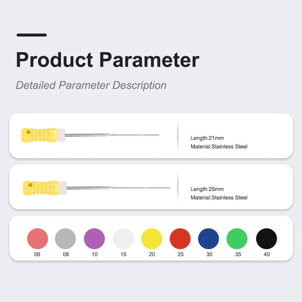 Рисунок 2 - эндодонтические пилки из нержавеющей
