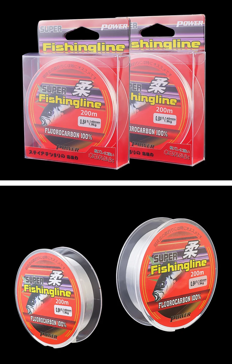 TAIYU 200M Angelschnur Superstarke Nylonschnur Fluorkohlenstoff-Beschichtungsgerät 4-20LB Langlebige Monofilament-Angelschnur ohne Leinen – Detail 9