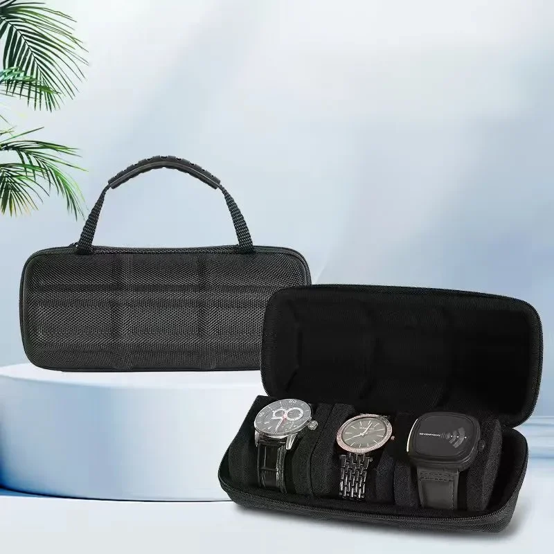 3 Slots Watch Travel Case for Men and Women Portable Watch Storage Box Holder Organizer Display Case for Luxuxy Watches