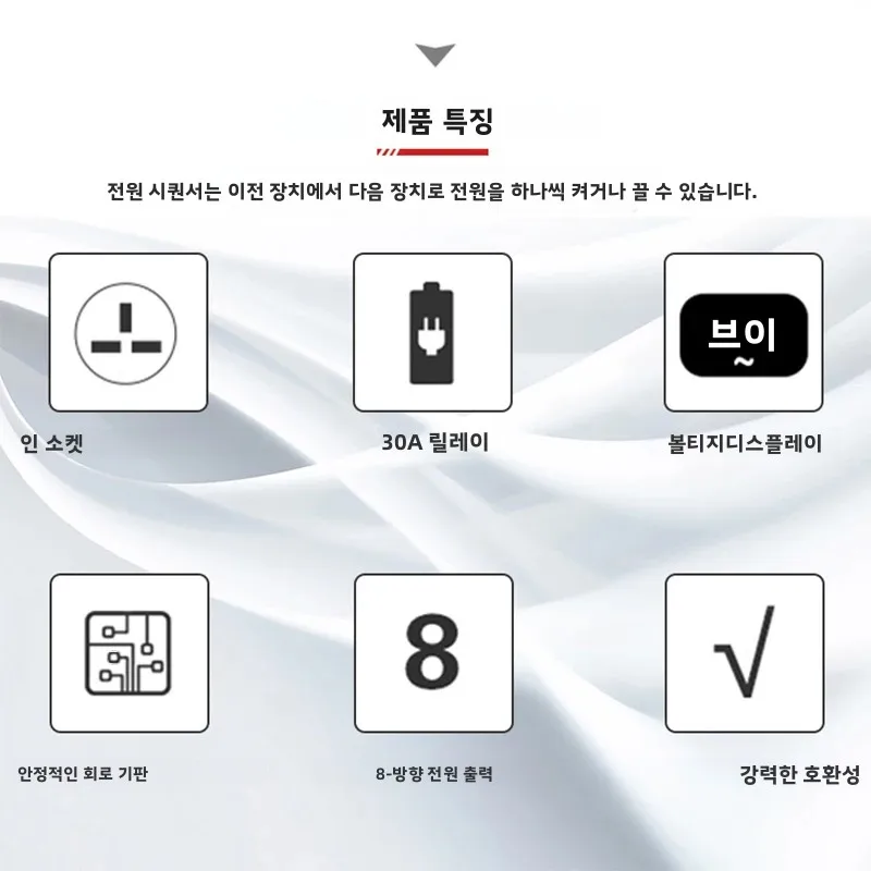 레이헤이즈 S-208 8채널 파워 시퀀서 (전압 보호 기능 및 8개의 독립 채널 스위치 포함)