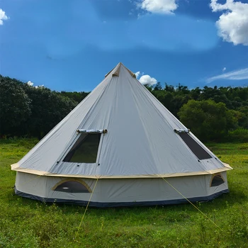 Glaming Luxury Mongolia Yurt, Family Travel, Hiking, Outdoor Camping Castle Tent, Silver Coated UV Function 6-10 Persons 1