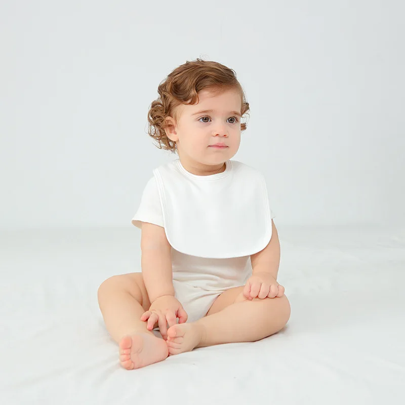 새로운 겨울 방수 두꺼운 Bibs 솔리드 코튼 먹이 타액 수건 부드러운 Burp Cloth For Kid Bib