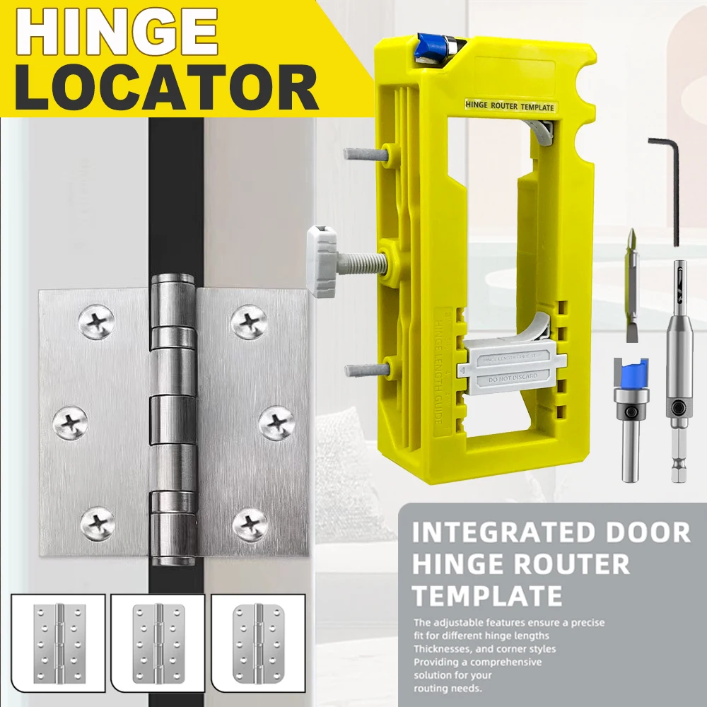 Precision Mortise Jig & Drill Guide for Cabinet Door Hardware Installation