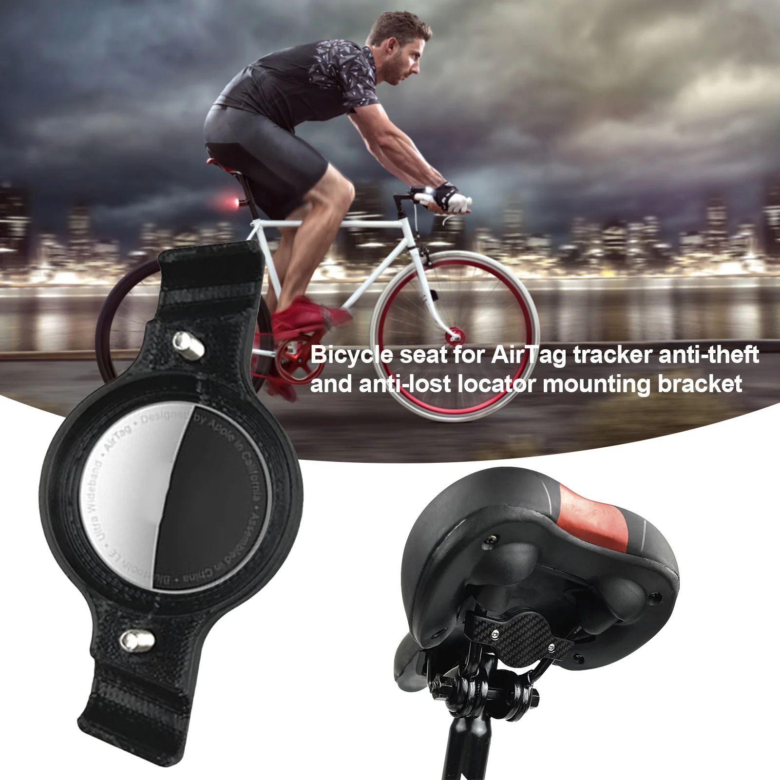 For AirTags Bike Mount-Road Bicycle Support Holder Tracker Positioner Mountain Bike Anti-lost GPS Location For Airtags Case