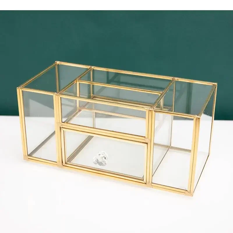 

Box Glass Stand Bucket Brush Phnom Penh Tool Organizer Pen Holder Storage Lipstick Rack Cosmetic Makeup