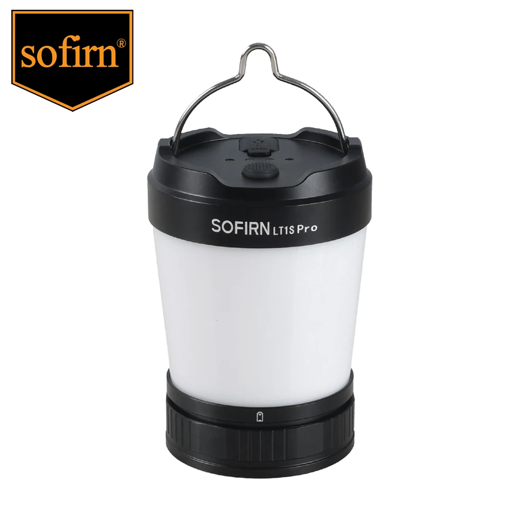 Sofirn LT1 Campinglampe, Stufenlos Einstellbare 2700K–5000K, 90 CRI, Laterne Outdoor met Andúril UI, 12000 mAh, IPX7, USB-C, Campinglampe Oplaadbaar Geschikt voor camping, reizen en noodgevallen