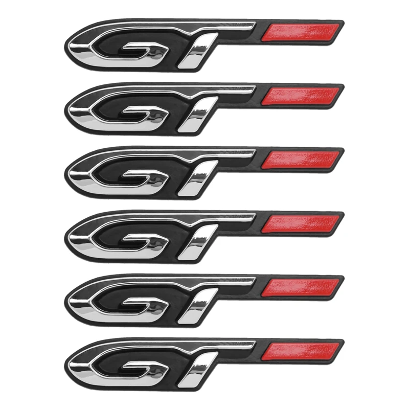 

6X Cool 3D Car Style Sticker Gt Design For Peugeot Fashion Car Door Sticker