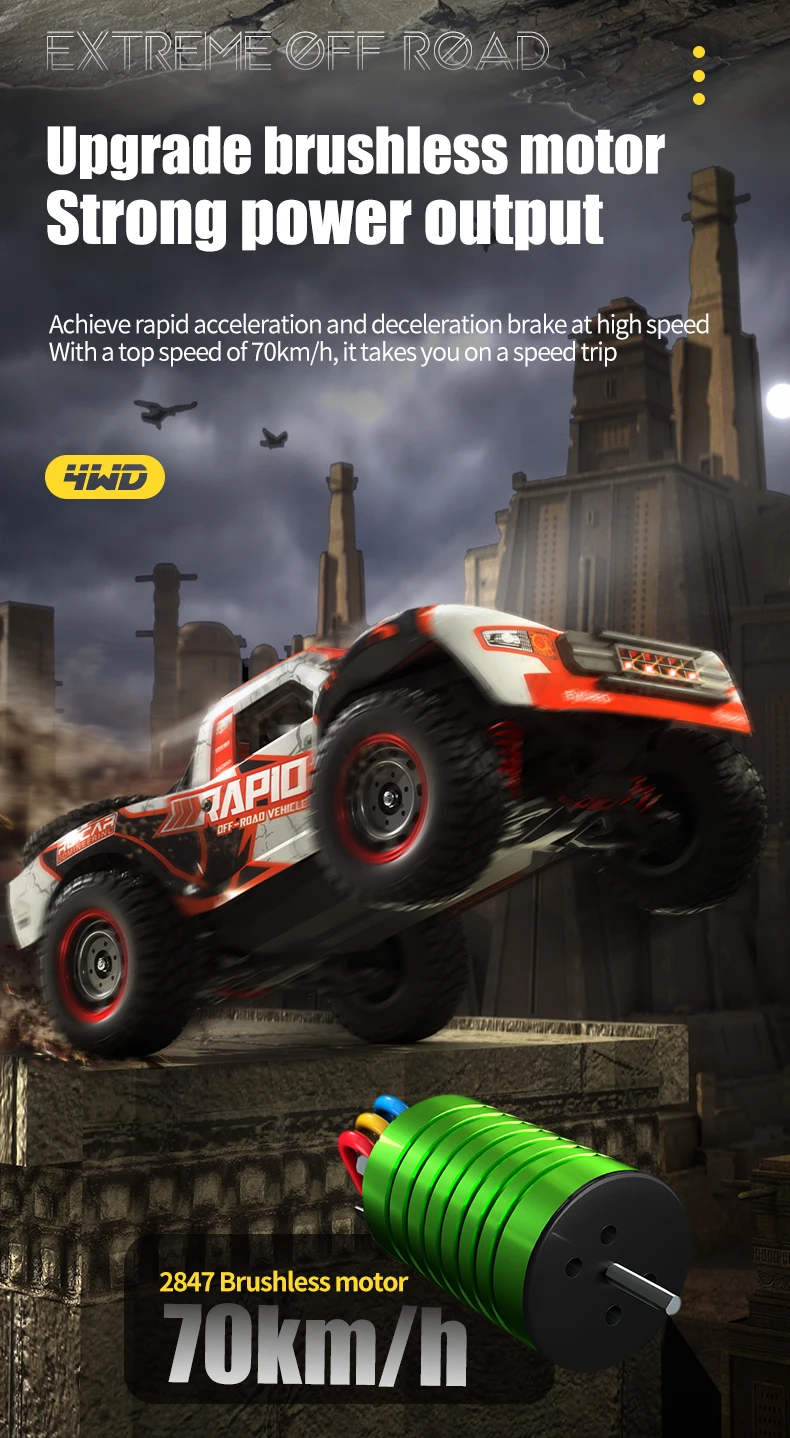 Q130 RC Car 1:14 Desert Pull 4x4 Off-road Truck 2.4G High
