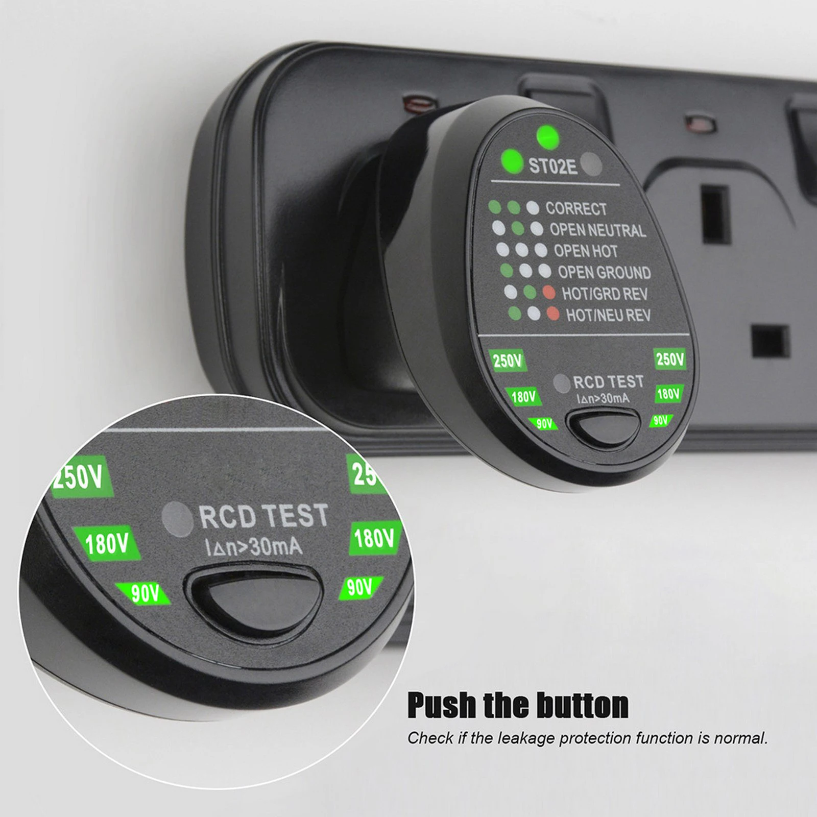 Automatic Electric UK/US/EU Plug Outlets Safety Socket Tester for Home  50-60Hz