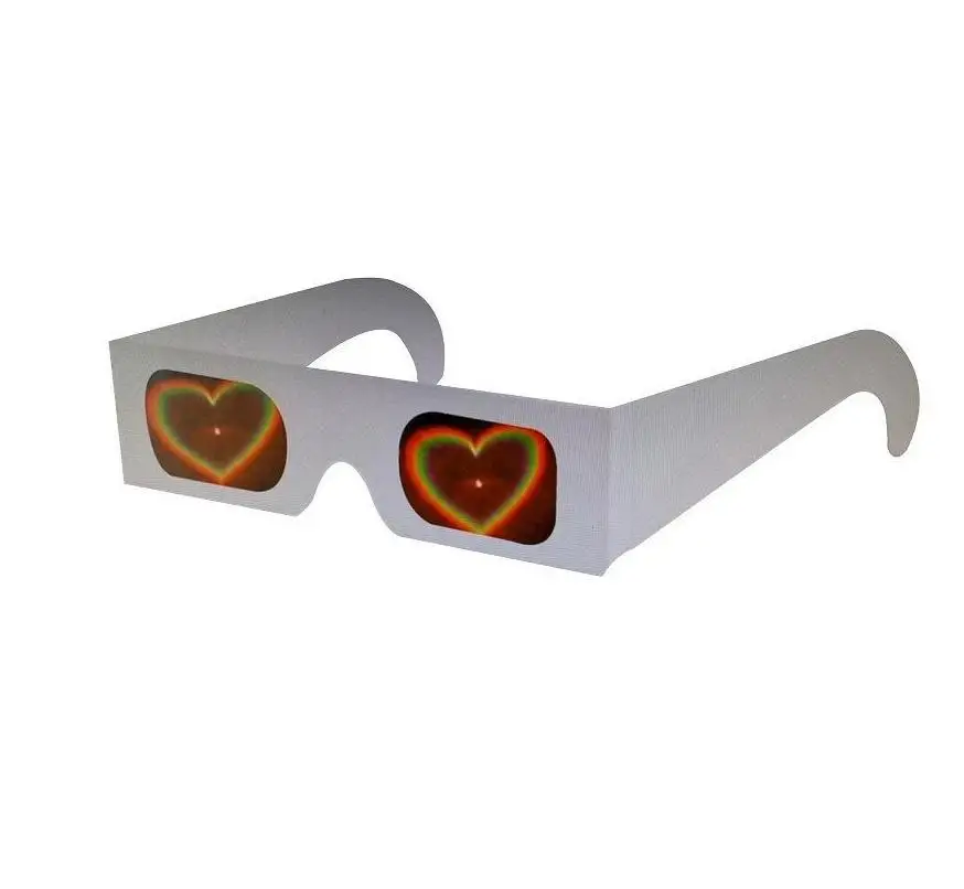 100pcs Hearts Lenses New Year Christmas Holidays Paper Diffraction Glasses for Fireworks,Festivals,Raves,Music Concerts&Weddings