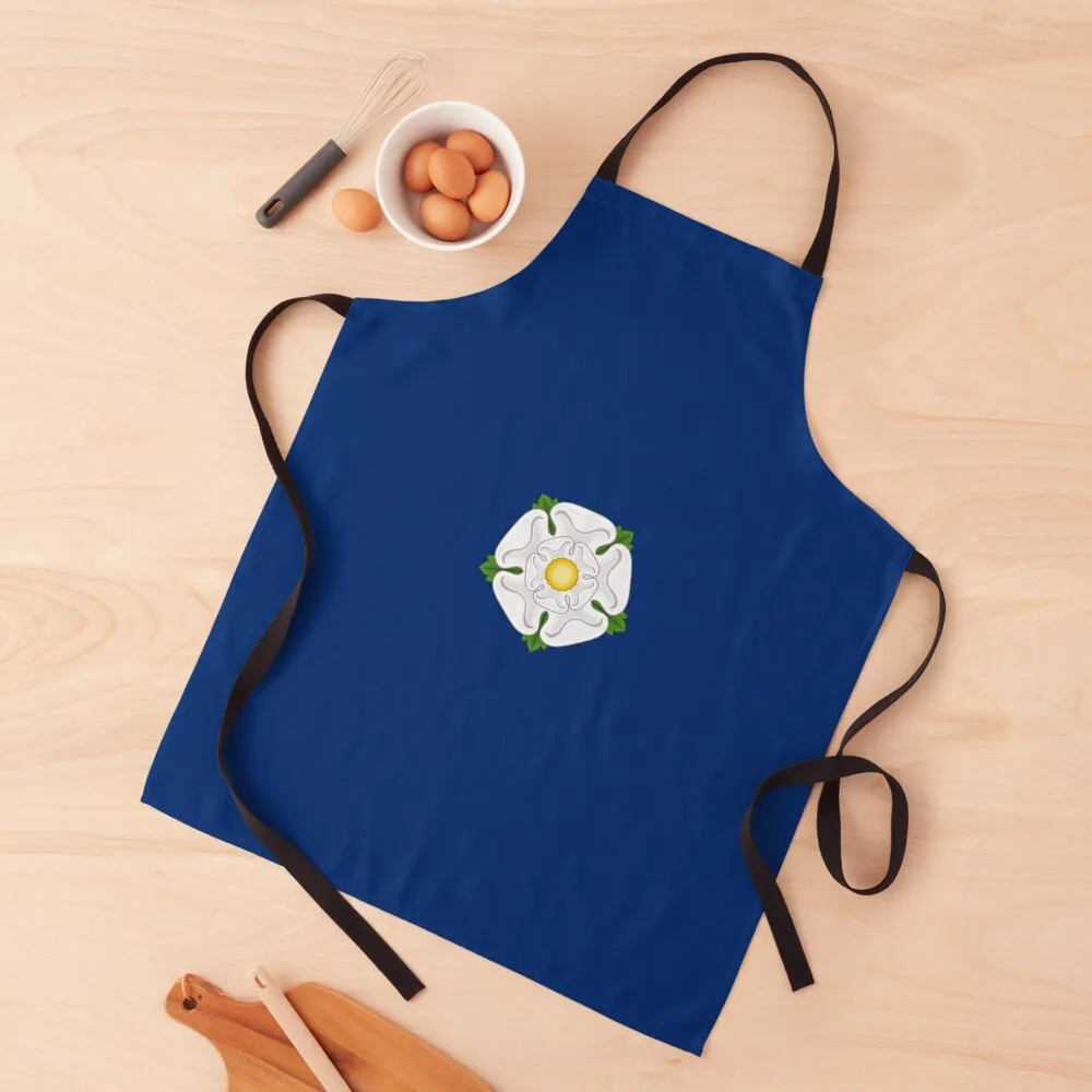

White Rose of York Apron Waterproof Kitchen Apron For Women Kitchen Apron For Men Kitchen Apron For Man Customizable Apron Woman