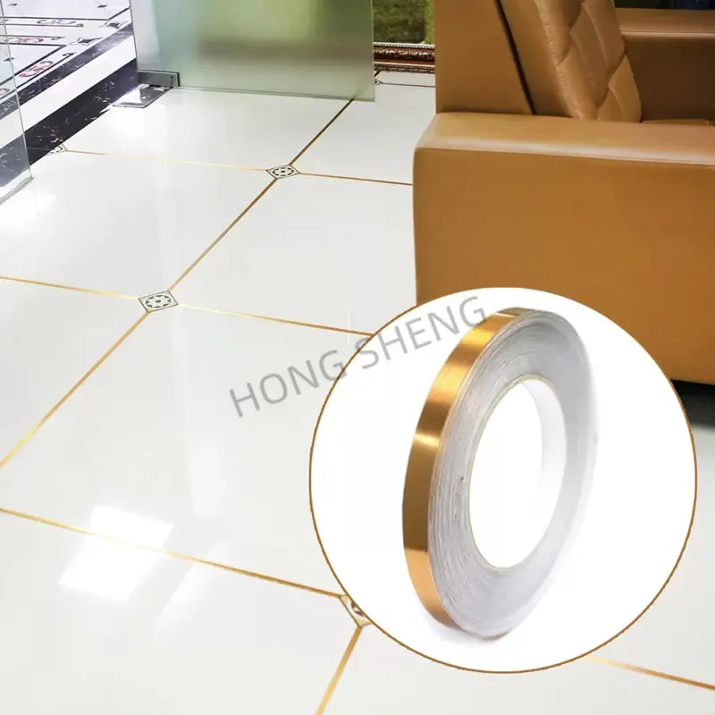 Decoration Tile Gap Tape Self Adhesive  Adhesive Tape Gold Waterproof -  50m Black - Aliexpress