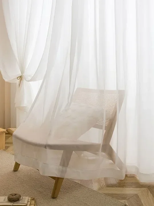 thumbnail image 1 of Custom Size Beige Chenille Luxury Curtains for Living Room Bedroom Dining Blackout Elegant Embroidered Window Tulle Decor, 1 of 5