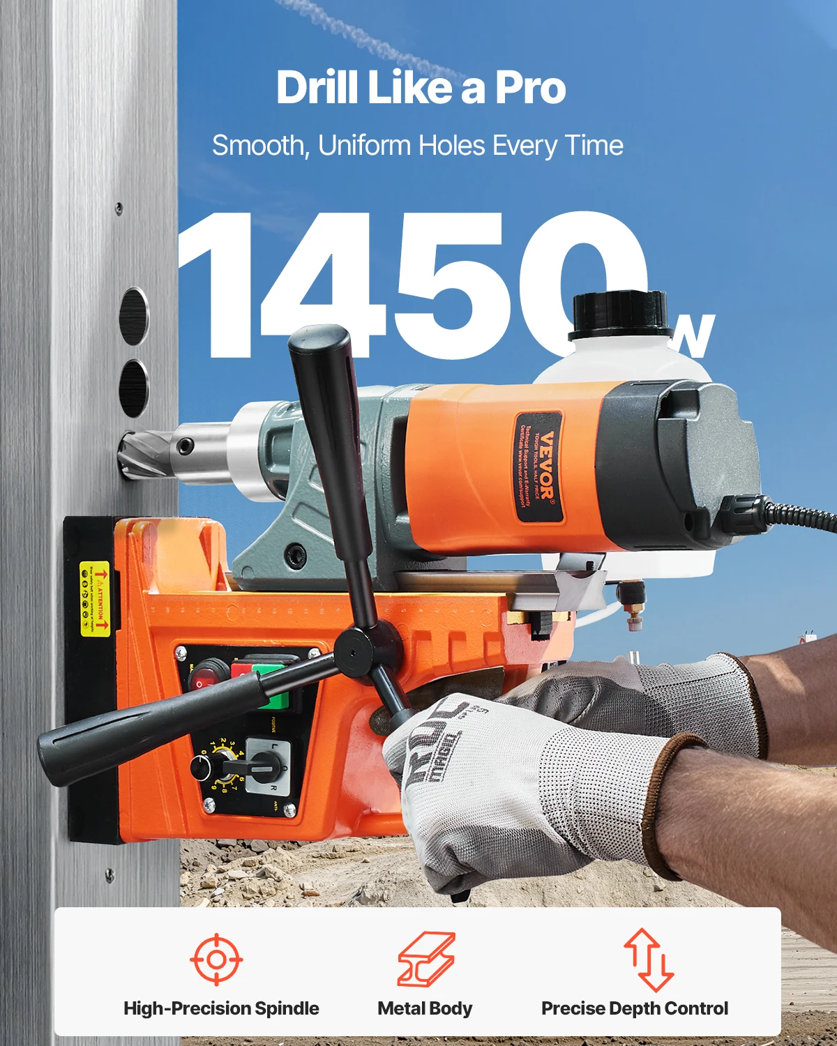 Portable Electric Mag Drill Press Variable Speed Drilling Machine