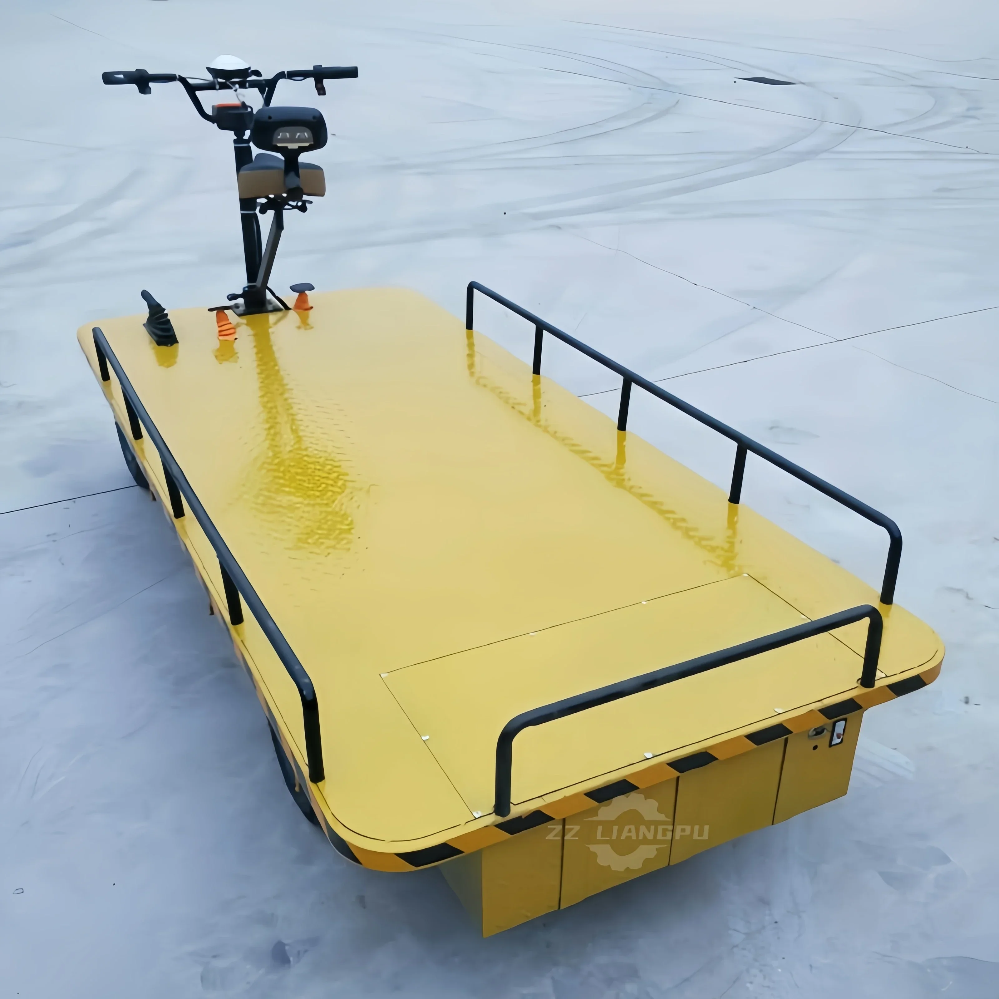 Electric 1000kg Load Electric Platform Cargo Carrier Trolley Heavy Loading Transport moving With 4 Wheels for load