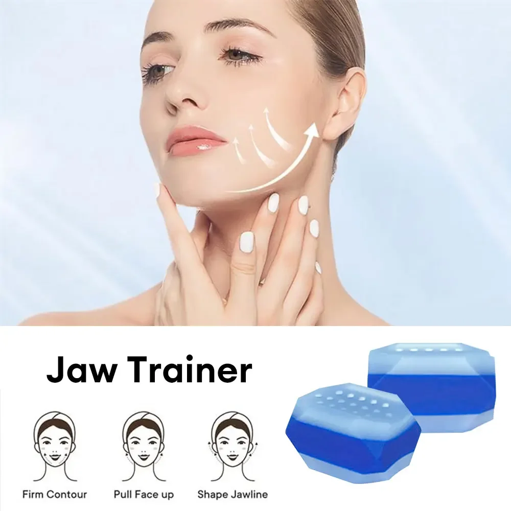 Jaw Exerciser Ball Facial Jaw Muscle Toner Fitness Anti-aging Food-grade Face Chin Bit Cheek Lifting Trainer 6pc/box 40/50/60lbs