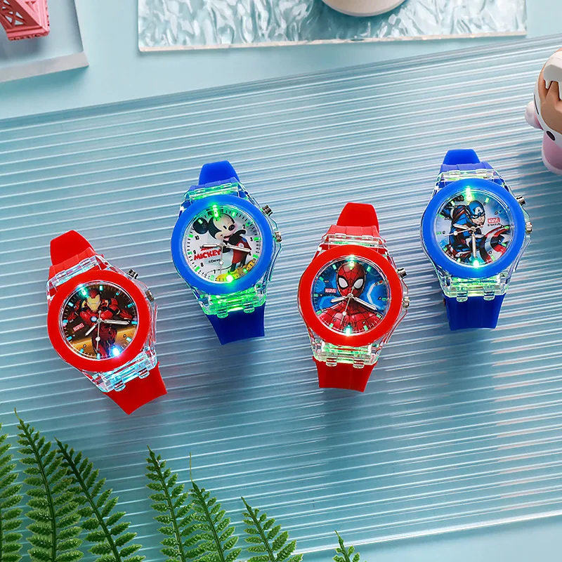 Luminous Disney Mickey Children's Watches Girls Silicone Strap 3D Cartoon Pricess Elsa Kids Quartz Clock reloj infantil ﻿ 2