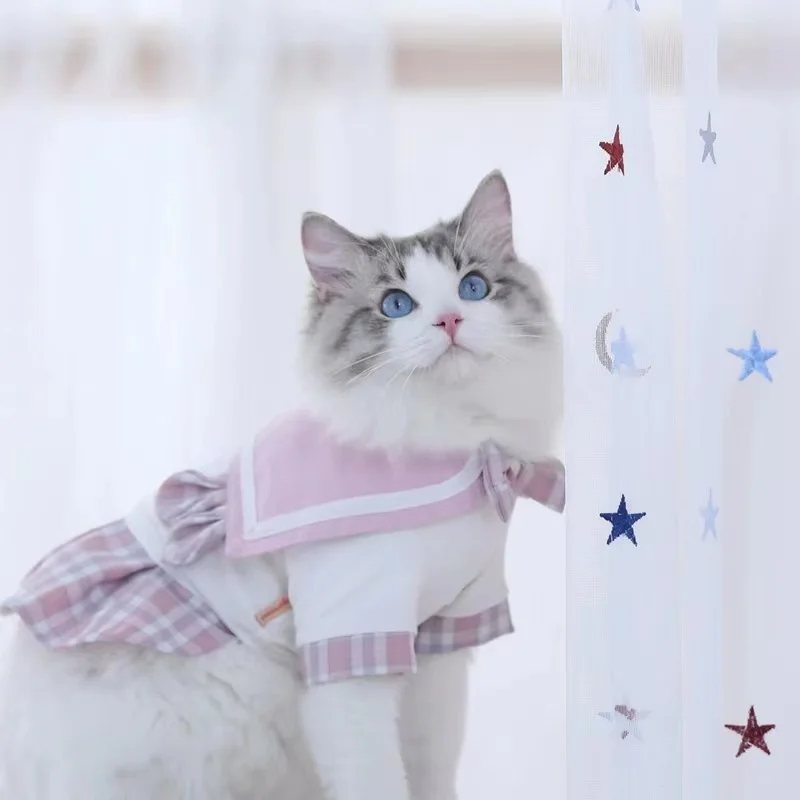 

Dog clothes spring and summer new cat clothes dress vest sling small dog thin section Teddy Bomei