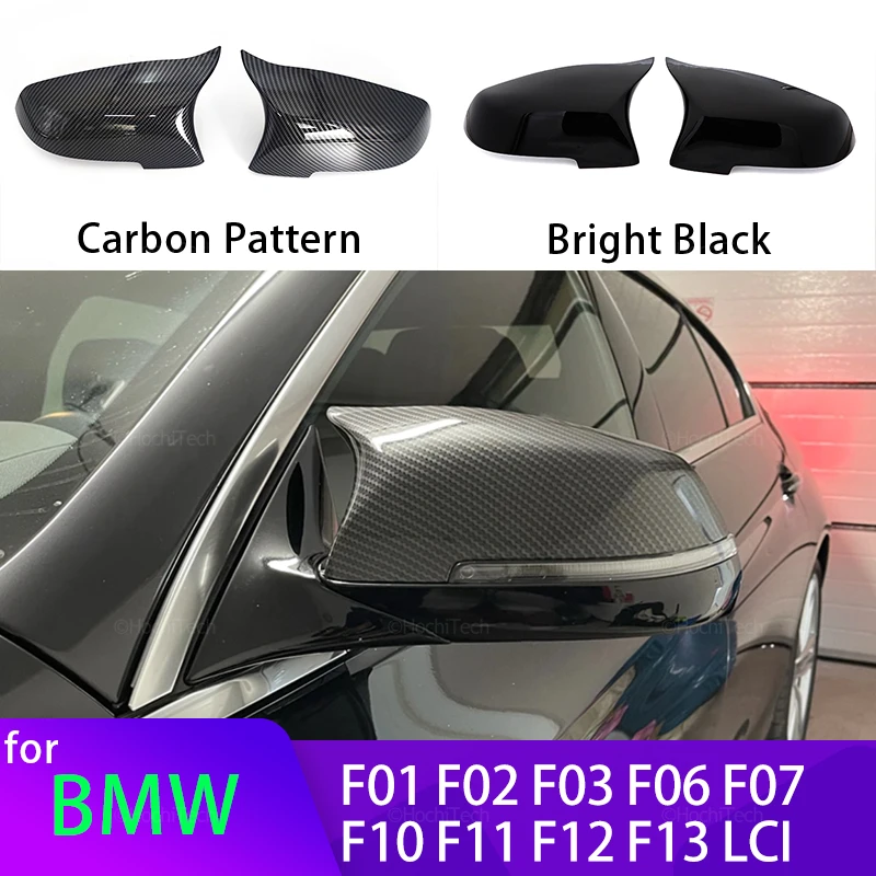 Coques Rétroviseur Fibre De Carbone Pour BMW Série 5/6/7 - Modèles F10 F11 F07 F01 Etc., Protection Style ABS