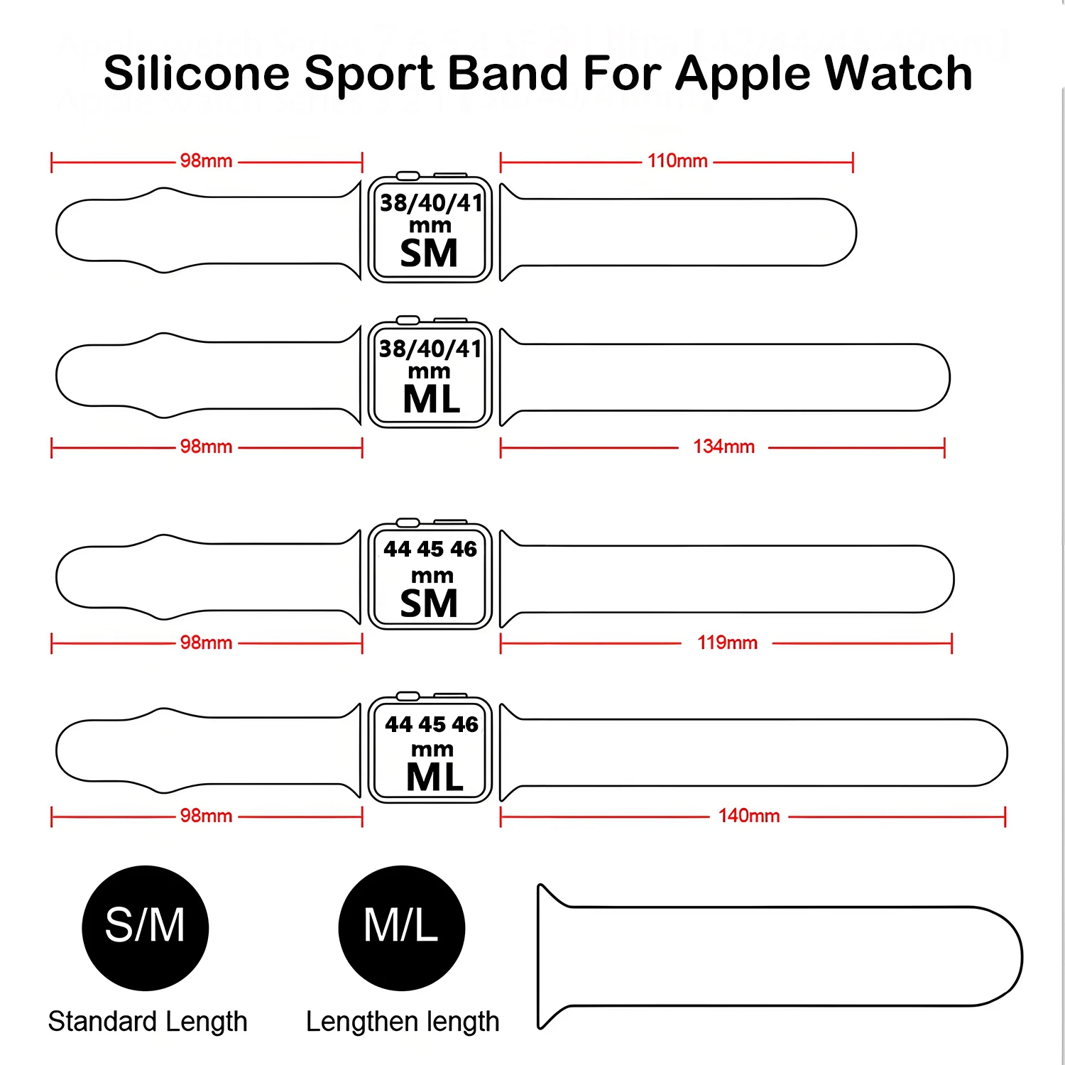  Original Silikonarmband für Apple Watch Band 46mm 42mm 41mm 45mm 40mm 49mm Armband iwatch Serie11 10 9 7 4 5 6 8 SE Ultra 2 3 – Detail 1