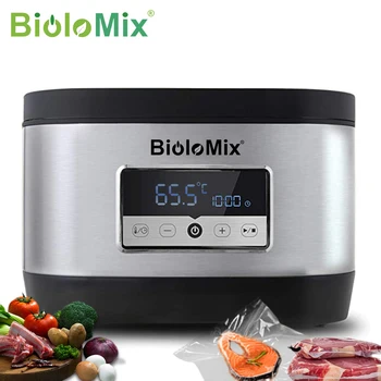 BioloMix 스테인리스 스틸 수비드 오븐 프로 6 세대, 8L 정확한 온도, 터치 컨트롤, 물 순환기, 목욕 쿠커