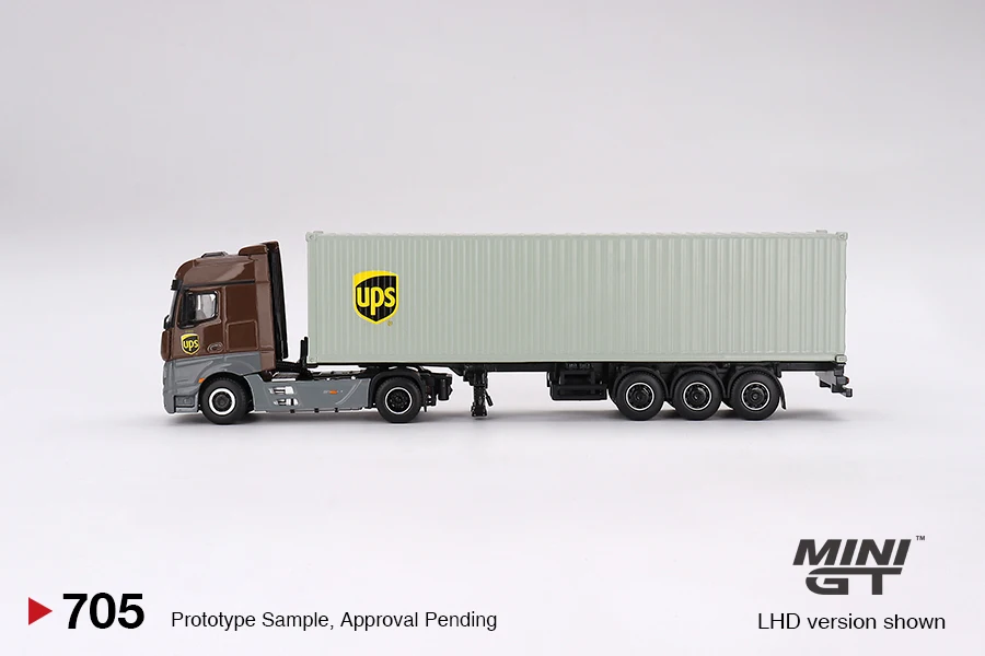 MINIGT 1:64 705 AC30 Trailer UPS container truck Diecast