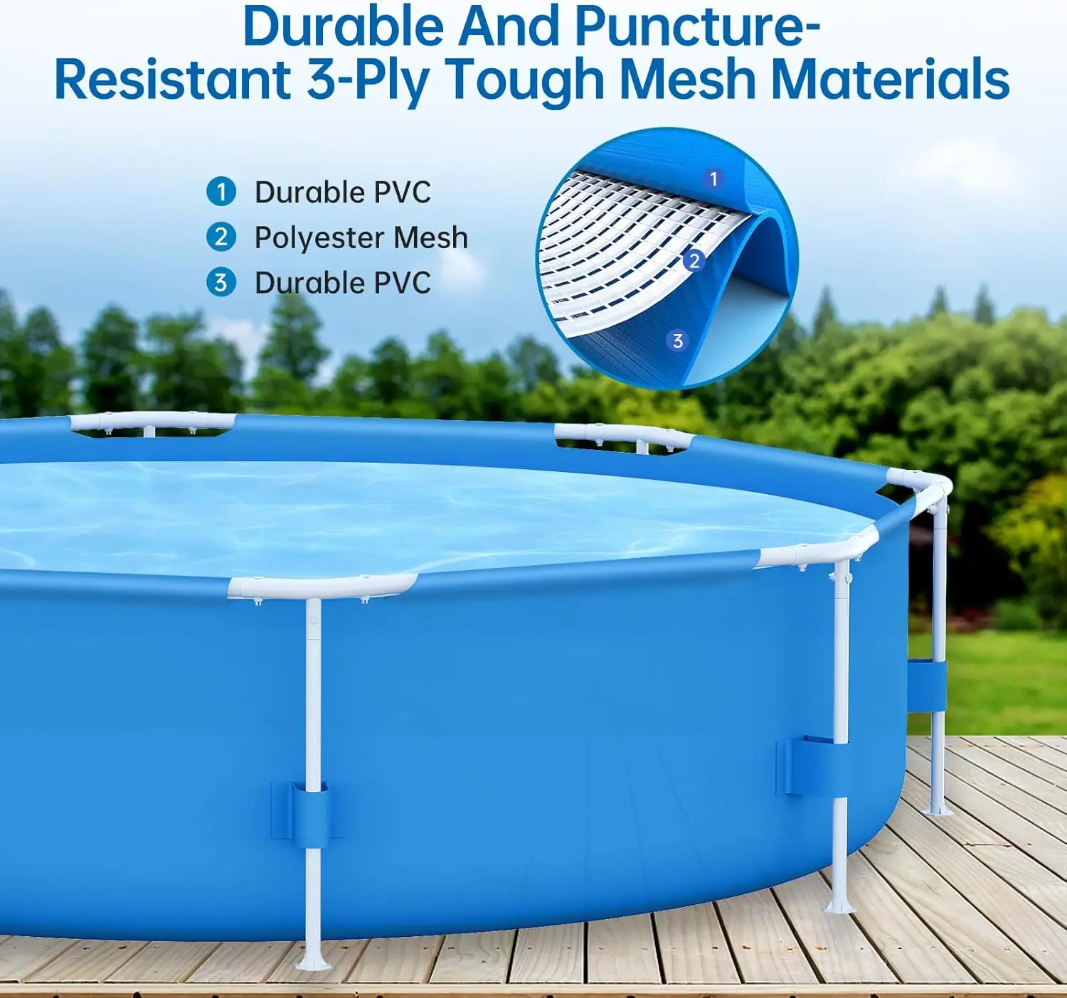 10ft x 30in Outdoor Round Frame Above Ground Swimming Pool Set with Skimmer Filter Pump & Filter Cartridge Corrosion